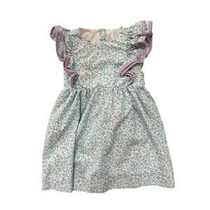 Classic Whimsy Blue and Purple Ditsy Floral dress 3T